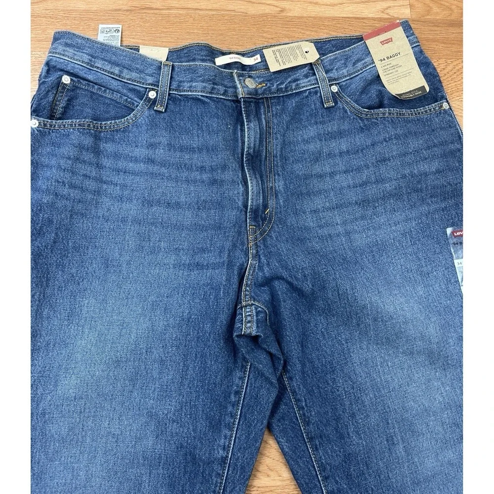 Levi's '94 Baggy Mid Rise Straight Leg Loose Jeans Men's Size 34 x 31 NEW